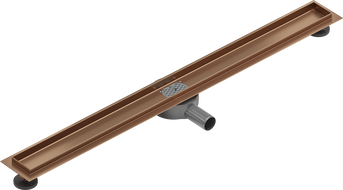 Mexen Flat 360° telo k odtokovému kanálu otočný 80 cm, brúsená meď - 1C40080