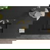 Mexen Milo granitový jednokomorový drez 435 x 410 mm, Čierna, Sifón Zlatá - 6505441000-77-G