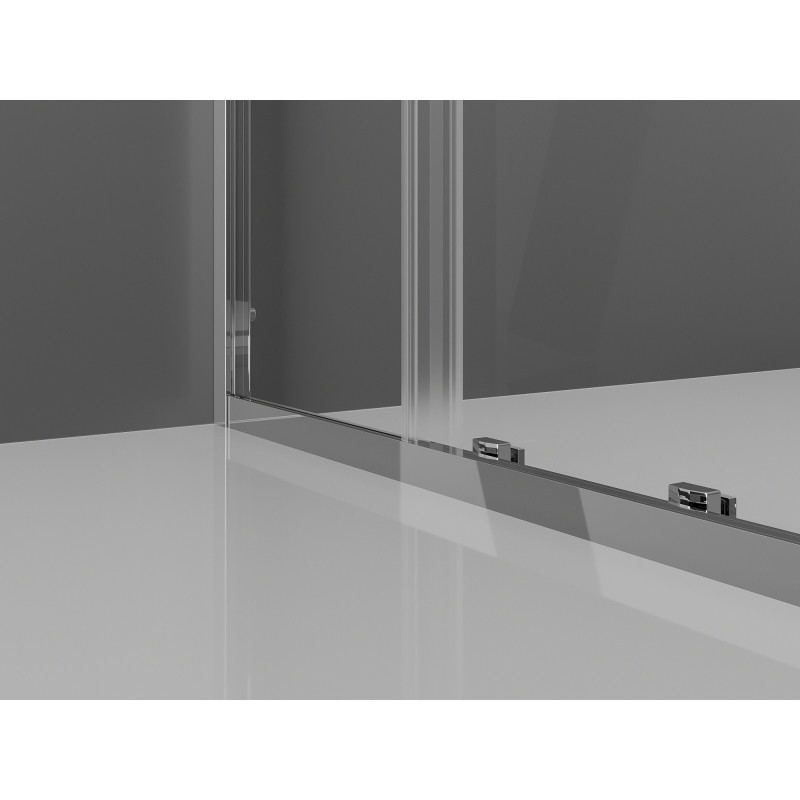 Mexen Exo-S 3S sprchová kabína 3-stenová posuvná 135 x 90 cm, transparentná, chróm - 8151-135-090-01-00-3S