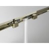 Mexen Exo-3S 3-stenný sprchovací kút posuvný 200 x 95 cm, transparentný, zlatý - 8151-200-095-50-00-3S