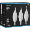 Mexen Nova 3x LED žiarovka plameň E14, C37, 5W, Neutrálna - 4000K, 525 lm - L106-E14-0540-01x03