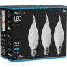 Mexen Nova 3x LED žiarovka plameň E14, C37, 5W, Studená - 6500K, 525 lm - L106-E14-0565-01x03