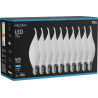Mexen Nova 10x LED žiarovka plameň E14, C37, 5W, Studená - 6500K, 525 lm - L106-E14-0565-01x10
