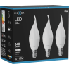Mexen Nova 3x LED žiarovka plameň E14, C37, 8W, Neutrálna - 4000K, 840 lm - L106-E14-0840-01x03