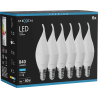 Mexen Nova 6x LED žiarovka plameň E14, C37, 8W, Studená - 6500K, 840 lm - L106-E14-0865-01x06