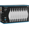 Mexen Nova 10x LED žiarovka plamienok E14, C37, 8W, Studená - 6500K, 840 lm - L106-E14-0865-01x10