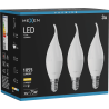 Mexen Nova 3x LED žiarovka plameň E14, C37, 10W, Teplá - 3000K, 1055 lm - L106-E14-1030-01x03