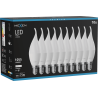 Mexen Nova 10x LED žiarovka plameň E14, C37, 10W, Neutrálna - 4000K, 1055 lm - L106-E14-1040-01x10