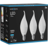 Mexen Nova 3x LED žiarovka plamienok E14, C37, 10W, Studená - 6500K, 1055 lm - L106-E14-1065-01x03