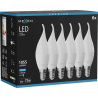 Mexen Nova 6x LED žiarovka plameň E14, C37, 10W, Studená - 6500K, 1055 lm - L106-E14-1065-01x06