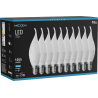 Mexen Nova 10x LED žiarovka plameň E14, C37, 10W, Studená - 6500K, 1055 lm - L106-E14-1065-01x10