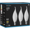 Mexen Nova 3x LED žiarovka plameň E14, C37, 8W, Teplá - 3000K, 840 lm - L106-E14-0830-01x03