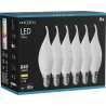 Mexen Nova 6x LED žiarovka plameň E14, C37, 8W, Teplá - 3000K, 840 lm - L106-E14-0830-01x06