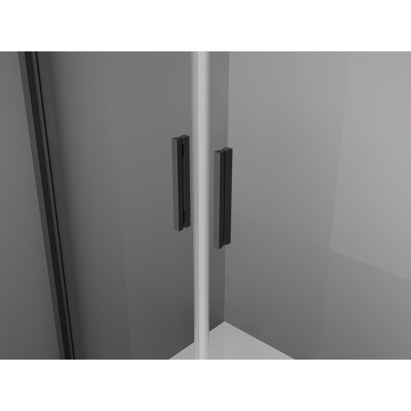 Mexen Exo-BR Duo 3S sprchový kút 3-stranný výklopný 90 x 75 cm, transparentný, čierny - 8182-090-075-70-00-3S