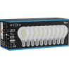 Mexen Vintis 10x žiarovka filament LED E14, G45, 4W, Neutrálna - 4000K, 470 lm, číra - L156-E14-0427-00x10