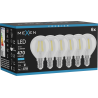 Mexen Vintis 6x LED žiarovka filament E14, G45, 4W, Studená - 6500K, 470 lm, číra - L156-E14-0465-00x06