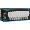 Mexen Vintis 10x Žiarovka filament LED E14, G45, 4W, Studená - 6500K, 470 lm, číra - L156-E14-0465-00x10