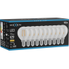 Mexen Vintis 10x Žiarovka filament LED E14, G45, 6W, Teplá - 2700K, 720 lm, číra - L156-E14-0627-00x10