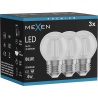 Mexen Vintis 3x Žiarovka filament LED E27, G45, 4W, 55 lm, modrá - L156-E27-04XX-47x03