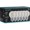 Mexen Vintis 6x Žiarovka filament LED E27, G45, 4W, 55 lm, oranžová - L156-E27-04XX-48x06