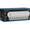 Mexen Vintis 10x žiarovka filament LED E27, G45, 4W, 55 lm, oranžová - L156-E27-04XX-48x10