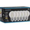 Mexen Vintis 6x Žiarovka filament LED E27, G45, 2W, Teplá - 2700K, 240 lm, clear - L156-E27-0227-00x06