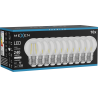 Mexen Vintis 10x Žiarovka filament LED E27, G45, 2W, Neutrálna - 4000K, 240 lm, číra - L156-E27-0227-00x10