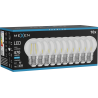 Mexen Vintis 10x žiarovka filament LED E27, G45, 4W, Studená - 6500K, 470 lm, číra - L156-E27-0465-00x10