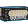 Mexen Vintis 6x LED vlákno žiarovka E27, G45, 6W, Teplá - 2200K, 600 lm, jantárová - L156-E27-0622-50x06