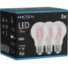 Mexen Vintis 3x LED žiarovka filament E27, A60, 4W, 55 lm, červená - L150-E27-04XX-45x03