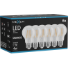 Mexen Vintis 6x Žiarovka filament LED E27, A60, 4W, 55 lm, oranžová - L150-E27-04XX-48x06