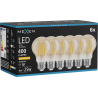 Mexen Vintis 6x LED vláknová žiarovka E27, A60, 4W, Teplá - 2200K, 400 lm, jantárová - L150-E27-0422-50x06