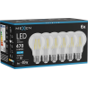 Mexen Vintis 6x Žiarovka filament LED E27, A60, 4W, Studená - 6500K, 470 lm, číra - L150-E27-0465-00x06