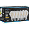 Mexen Vintis 6x Žiarovka filament LED E27, A60, 6W, Teplá - 2200K, 720 lm, číra - L150-E27-0622-00x06