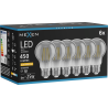 Mexen Vintis 6x LED žiarovka filament E27, A60, 6W, Teplá - 2200K, 450 lm, dymová - L150-E27-0622-70x06