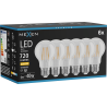 Mexen Vintis 6x LED žiarovka filament E27, A60, 6W, Teplá - 2700K, 720 lm, číra - L150-E27-0627-00x06