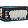 Mexen Vintis 6x LED žiarovka filament E27, A60, 6W, Neutrálna - 4000K, 720 lm, číra - L150-E27-0640-00x06