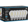 Mexen Vintis 6x Žiarovka filament LED E27, A60, 6W, Studená - 6500K, 720 lm, číra - L150-E27-0665-00x06