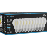 Mexen Vintis 10x žiarovka filament LED E27, A60, 6W, Studená - 6500K, 720 lm, priehľadná - L150-E27-0665-00x10