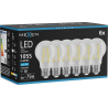 Mexen Vintis 6x Žiarovka filament LED E27, A60, 8W, Studená - 6500K, 1055 lm, číra - L150-E27-0865-00x06