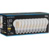 Mexen Vintis 10x LED vláknová žiarovka E27, A60, 10W, Teplá - 2700K, 1320 lm, číra - L150-E27-1027-00x10