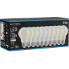 Mexen Vintis 10x žiarovka filament LED E27, A60, 10W, Neutrálna - 4000K, 1320 lm, číra - L150-E27-1040-00x10