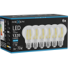 Mexen Vintis 6x Žiarovka filament LED E27, A60, 10W, Studená - 6500K, 1320 lm, priehľadná - L150-E27-1065-00x06
