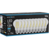 Mexen Vintis 10x žiarovka filament LED E27, A60, 10W, Studená - 6500K, 1320 lm, číra - L150-E27-1065-00x10