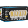 Mexen Vintis 6x Žiarovka filament LED E27, A60, 12W, Teplá - 2700K, 1125 lm, amber - L150-E27-1227-50x06