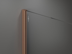 Mexen Kioto Sprchová stena Walk-in 80 x 200 cm, biela ombre 8 mm, brúsená meď - 800-080-101-65-86