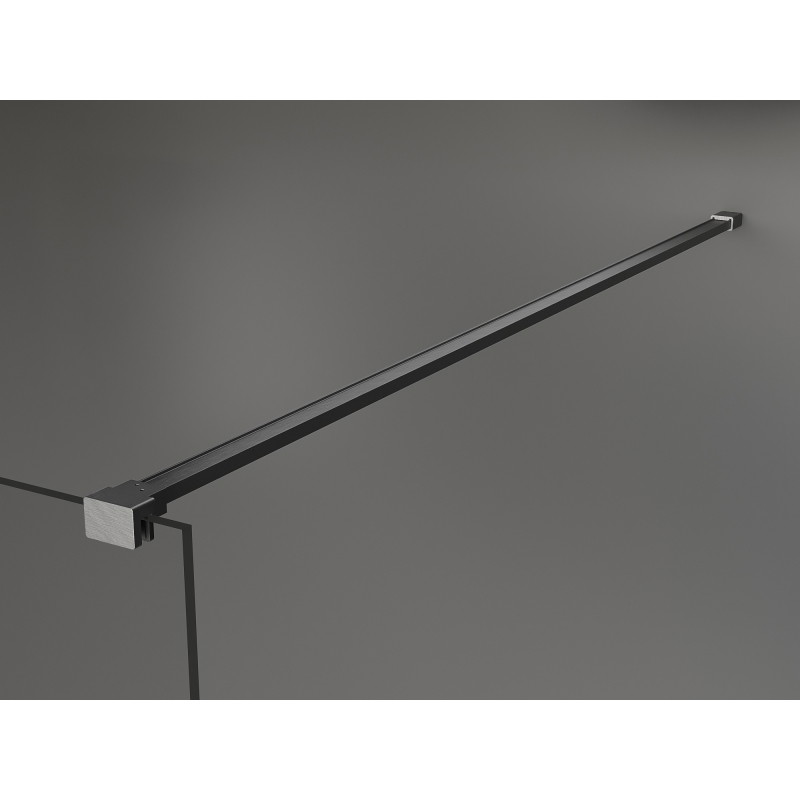 Mexen Kioto sprchová stena Walk-in 120 x 200 cm, biela ombre 8 mm, kartáčovaná gun gray - 800-120-101-66-86