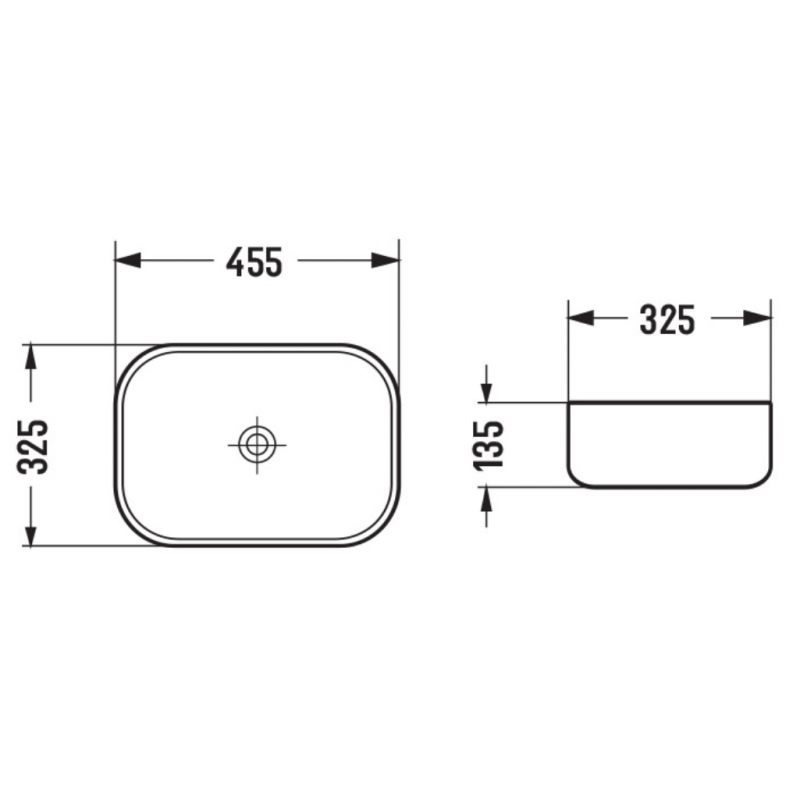 Mexen Rita umývadlo na dosku 45 x 32 cm, šedý kameň - 21084596