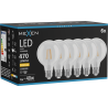 Mexen Vintis 6x Žiarovka filament LED E27, G80, 4W, Teplá - 2700K, 470 lm, číra - L155-E27-0427-00x06