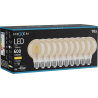 Mexen Vintis 10x žiarovka filament LED E27, G80, 6W, Teplá - 2700K, 400 lm, jantárová - L155-E27-0627-50x10